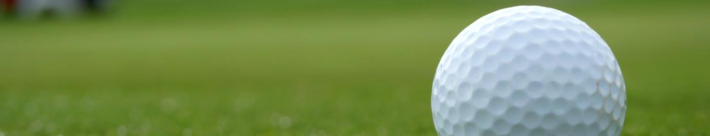 Golf ball on course